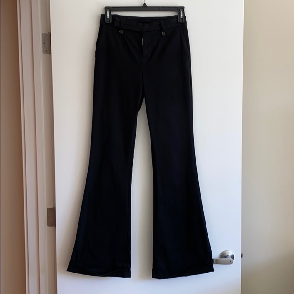 J Brand Black Bell Bottom Trousers - Size 28